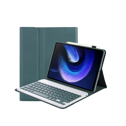 For Xiaomi Pad 6 / Pad 6 Pro A0N7 Lambskin Texture Ultra-thin Bluetooth Keyboard Leather Case(Dark Green) - Others Keyboard by PMC Jewellery | Online Shopping South Africa | PMC Jewellery