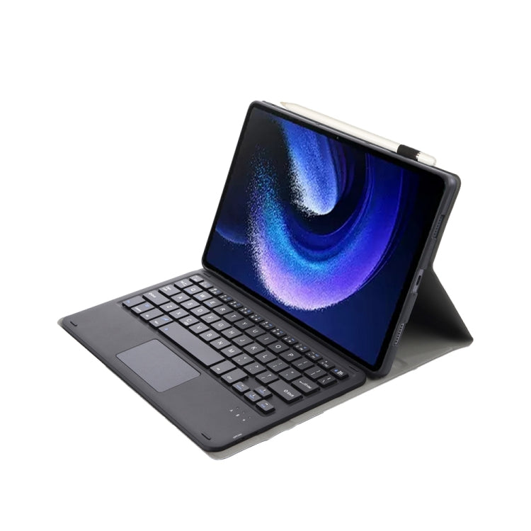 For Xiaomi Pad 6 / Pad 6 Pro A0N7-A Lambskin Texture Ultra-thin Bluetooth Keyboard Leather Case with Touchpad(Black) - Others Keyboard by PMC Jewellery | Online Shopping South Africa | PMC Jewellery