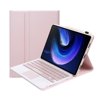 For Xiaomi Pad 6 / Pad 6 Pro A0N7-A Lambskin Texture Ultra-thin Bluetooth Keyboard Leather Case with Touchpad(Pink) - Others Keyboard by PMC Jewellery | Online Shopping South Africa | PMC Jewellery