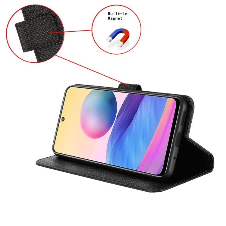 For Doogee X97 / X97 Pro Diamond Texture Leather Phone Case(Black) - Doogee Cases by PMC TechLife | Online Shopping South Africa | PMC TechLife | Buy Now Pay Later Mobicred