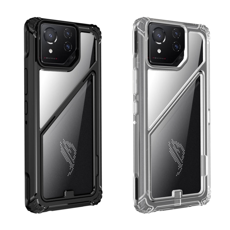 For Asus ROG Phone 8 Pro PC + TPU Shockproof Phone Case with Magnetic Holder(Black) - ASUS Cases by PMC Jewellery | Online Shopping South Africa | PMC Jewellery