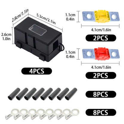 4 in 1 ANS-H Car Fuse Holder Fuse Box, Current:100A - Fuse by PMC Jewellery | Online Shopping South Africa | PMC Jewellery | Buy Now Pay Later Mobicred