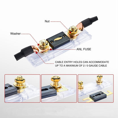 2 in 1 ANL Car Fuse Holder Electrical Protection Insulating Cover, Current:200A - Fuse by PMC Jewellery | Online Shopping South Africa | PMC Jewellery | Buy Now Pay Later Mobicred