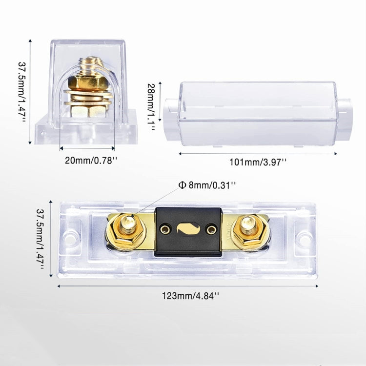 2 in 1 ANL Car Fuse Holder Electrical Protection Insulating Cover, Current:300A - Fuse by PMC Jewellery | Online Shopping South Africa | PMC Jewellery | Buy Now Pay Later Mobicred