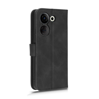 For TECNO Camon 20 Pro Skin Feel Magnetic Flip Leather Phone Case(Black) - Tecno Cases by PMC Jewellery | Online Shopping South Africa | PMC Jewellery | Buy Now Pay Later Mobicred