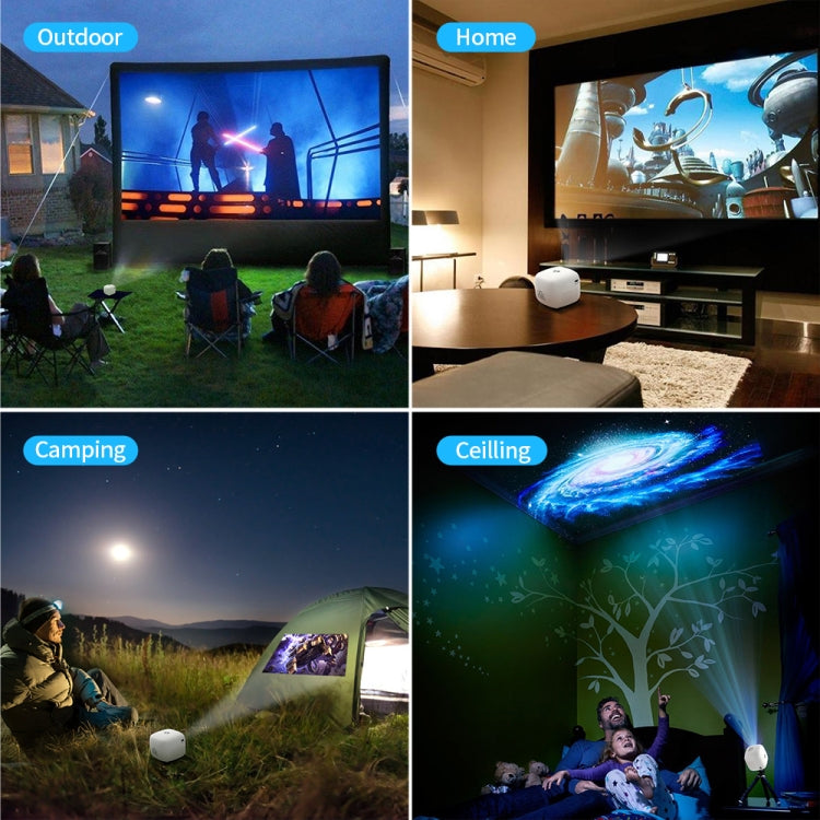 WOWOTO Q6Plus TIDLP 0.2DMD 854 x 480 4K 100ANSI RGB LED Smart Projector(EU Plug) - LED Projector by WOWOTO | Online Shopping South Africa | PMC Jewellery | Buy Now Pay Later Mobicred