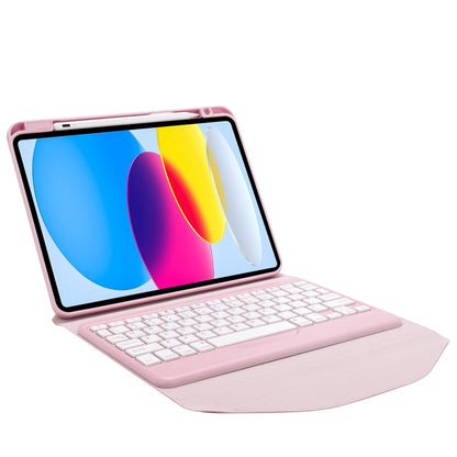 Z10B For iPad 10th Gen 10.9 2022 Pen Slot Bluetooth Keyboard Leather Tablet Case(Pink) - Universal by PMC Jewellery | Online Shopping South Africa | PMC Jewellery