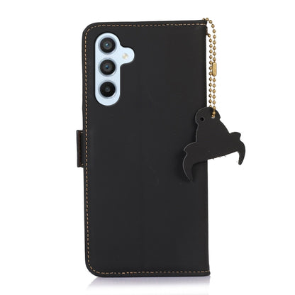 For Samsung Galaxy S24+ 5G Genuine Leather Magnetic RFID Leather Phone Case(Black) - Galaxy S24+ 5G Cases by PMC Jewellery | Online Shopping South Africa | PMC Jewellery | Buy Now Pay Later Mobicred