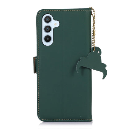 For Samsung Galaxy S24+ 5G Genuine Leather Magnetic RFID Leather Phone Case(Green) - Galaxy S24+ 5G Cases by PMC Jewellery | Online Shopping South Africa | PMC Jewellery | Buy Now Pay Later Mobicred