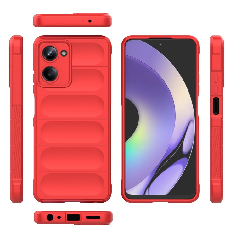 For Realme 10 Pro 5G Magic Shield TPU + Flannel Phone Case(Red) - Realme Cases by PMC Jewellery | Online Shopping South Africa | PMC Jewellery | Buy Now Pay Later Mobicred