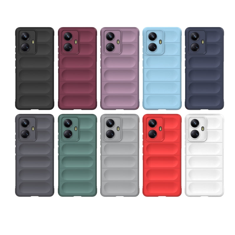 For Realme 10 Pro+ 5G Magic Shield TPU + Flannel Phone Case(Wine Red) - Realme Cases by PMC TechLife | Online Shopping South Africa | PMC TechLife | Buy Now Pay Later Mobicred