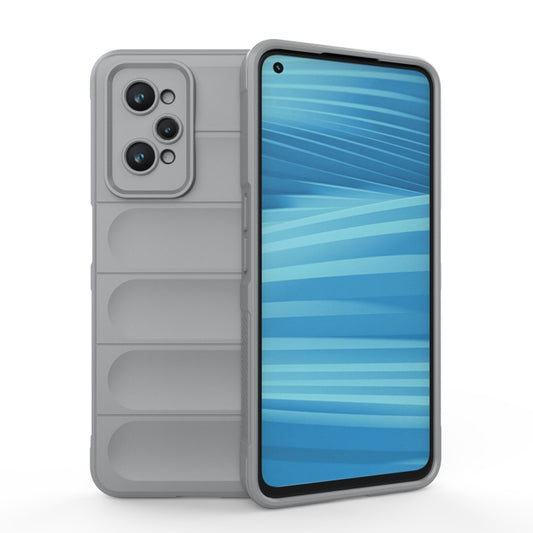 For Realme GT2 Magic Shield TPU + Flannel Phone Case(Grey) - Realme Cases by PMC Jewellery | Online Shopping South Africa | PMC Jewellery | Buy Now Pay Later Mobicred