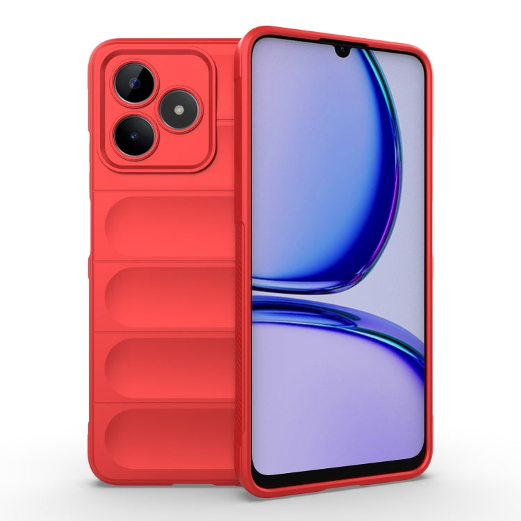 For Realme C53 4G Magic Shield TPU + Flannel Phone Case(Red) - Realme Cases by PMC Jewellery | Online Shopping South Africa | PMC Jewellery | Buy Now Pay Later Mobicred
