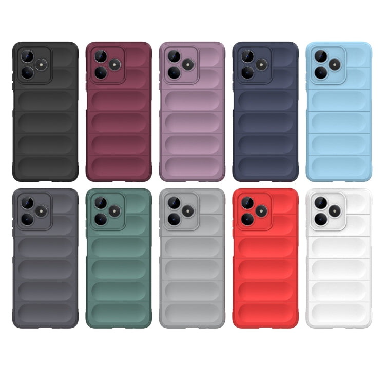 For Realme C53 4G Magic Shield TPU + Flannel Phone Case(Dark Green) - Realme Cases by PMC TechLife | Online Shopping South Africa | PMC TechLife | Buy Now Pay Later Mobicred