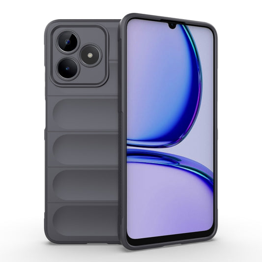 For Realme C53 4G Magic Shield TPU + Flannel Phone Case(Dark Grey) - Realme Cases by PMC Jewellery | Online Shopping South Africa | PMC Jewellery | Buy Now Pay Later Mobicred