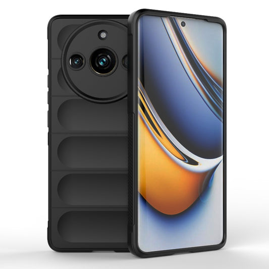 For Realme 11 Pro 5G/11 Pro+ 5G Magic Shield TPU + Flannel Phone Case(Black) - Realme Cases by PMC Jewellery | Online Shopping South Africa | PMC Jewellery | Buy Now Pay Later Mobicred