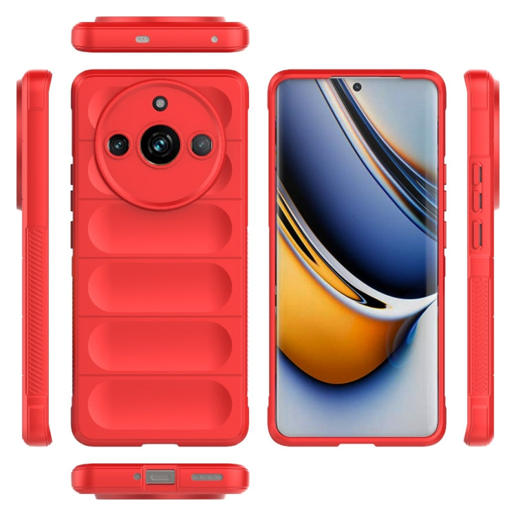 For Realme 11 Pro 5G/11 Pro+ 5G Magic Shield TPU + Flannel Phone Case(Red) - Realme Cases by PMC TechLife | Online Shopping South Africa | PMC TechLife | Buy Now Pay Later Mobicred
