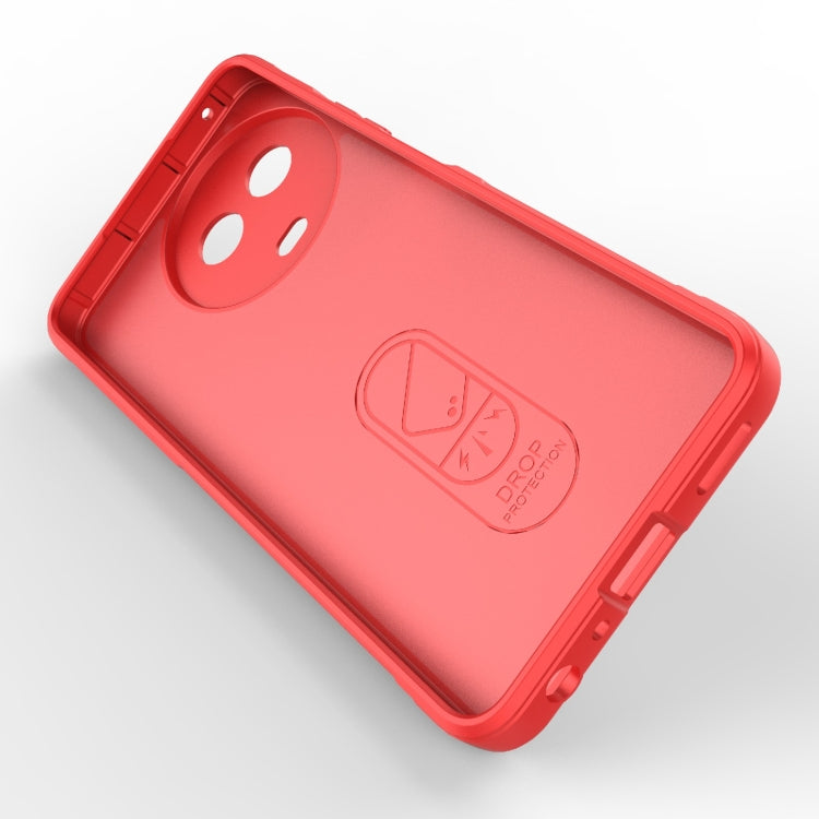 For Realme 11 5G Global Magic Shield TPU + Flannel Phone Case(Red) - Realme Cases by PMC Jewellery | Online Shopping South Africa | PMC Jewellery | Buy Now Pay Later Mobicred