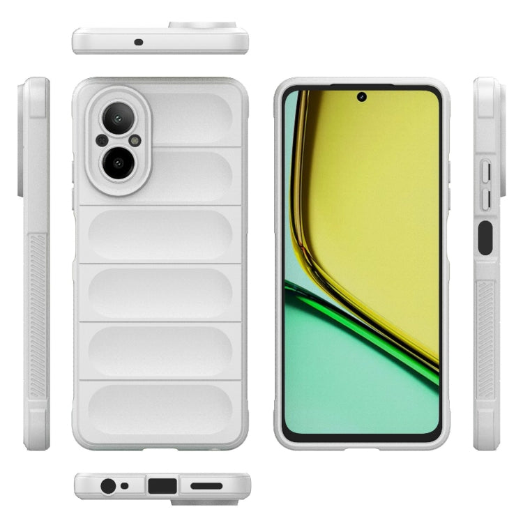 For Realme C67 4G Global Magic Shield TPU + Flannel Phone Case(White) - Realme Cases by PMC Jewellery | Online Shopping South Africa | PMC Jewellery | Buy Now Pay Later Mobicred
