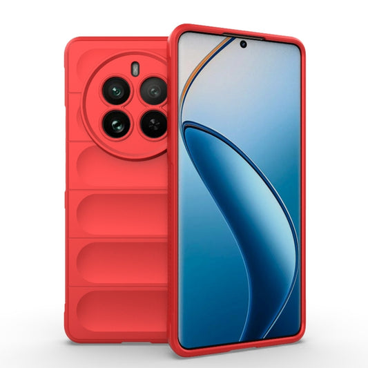 For Realme 12 Pro 5G / 12 Pro+ Magic Shield TPU + Flannel Phone Case(Red) - Realme Cases by PMC Jewellery | Online Shopping South Africa | PMC Jewellery | Buy Now Pay Later Mobicred