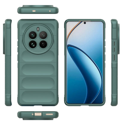 For Realme 12 Pro 5G / 12 Pro+ Magic Shield TPU + Flannel Phone Case(Dark Green) - Realme Cases by PMC Jewellery | Online Shopping South Africa | PMC Jewellery | Buy Now Pay Later Mobicred