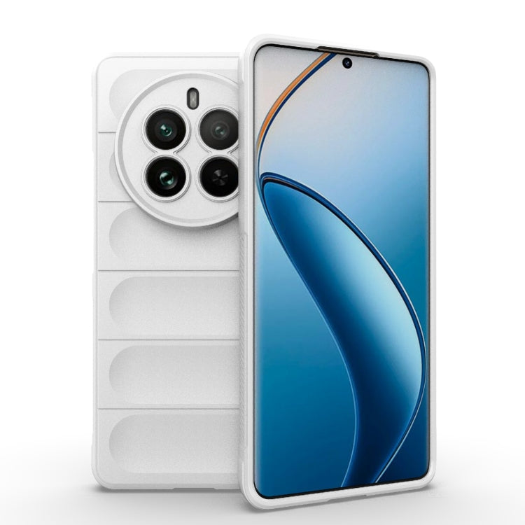 For Realme 12 Pro 5G / 12 Pro+ Magic Shield TPU + Flannel Phone Case(White) - Realme Cases by PMC TechLife | Online Shopping South Africa | PMC TechLife | Buy Now Pay Later Mobicred