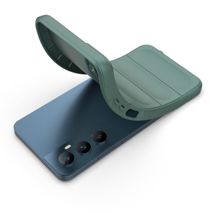 For Realme C65 4G Global Magic Shield TPU + Flannel Phone Case(Grey) - Realme Cases by PMC TechLife | Online Shopping South Africa | PMC TechLife | Buy Now Pay Later Mobicred