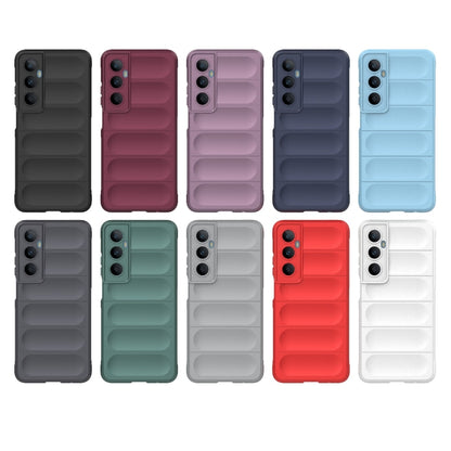 For Realme C65 4G Global Magic Shield TPU + Flannel Phone Case(Dark Grey) - Realme Cases by PMC Jewellery | Online Shopping South Africa | PMC Jewellery | Buy Now Pay Later Mobicred