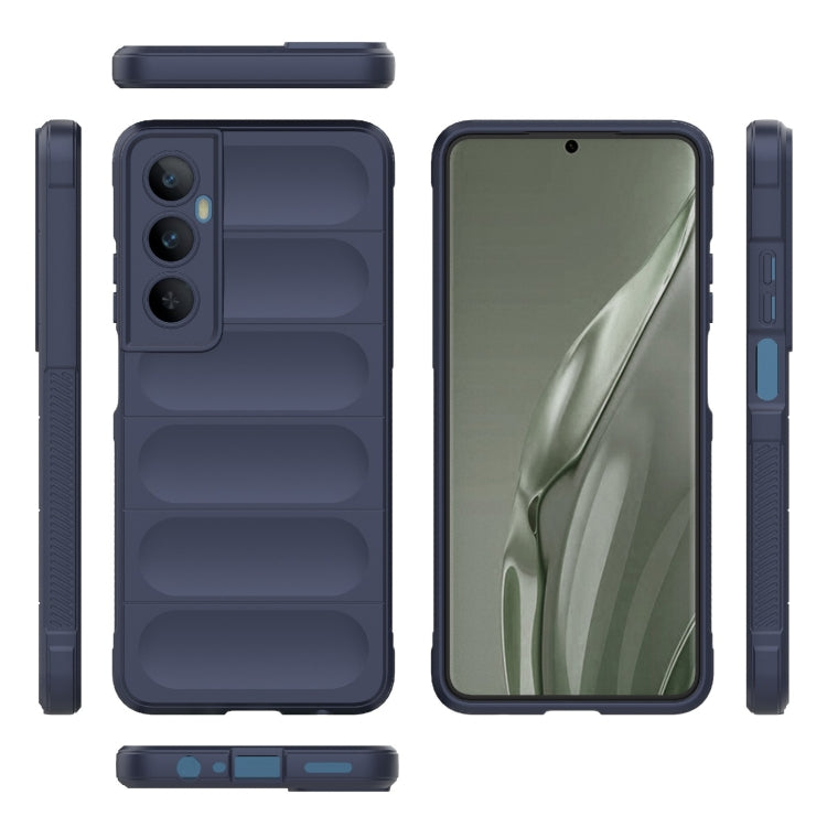 For Realme C65 4G Global Magic Shield TPU + Flannel Phone Case(Dark Blue) - Realme Cases by PMC Jewellery | Online Shopping South Africa | PMC Jewellery | Buy Now Pay Later Mobicred