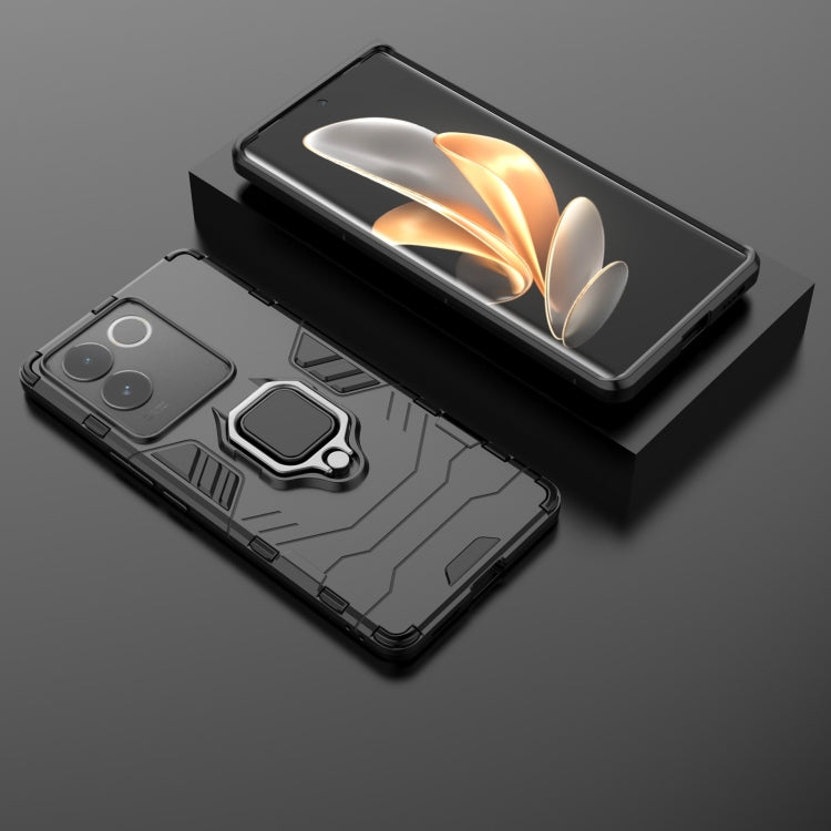 For vivo S17e Magnetic Ring Holder PC + TPU Phone Case(Black) - vivo Cases by PMC TechLife | Online Shopping South Africa | PMC TechLife