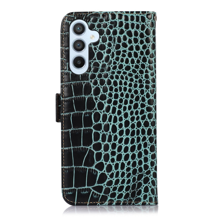 For Samsung Galaxy S24 Crocodile Top Layer Cowhide Leather Phone Case(Green) - Galaxy Phone Cases by PMC Jewellery | Online Shopping South Africa | PMC Jewellery | Buy Now Pay Later Mobicred