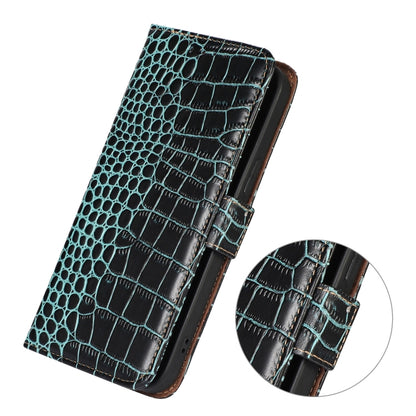 For Samsung Galaxy S24 Crocodile Top Layer Cowhide Leather Phone Case(Green) - Galaxy Phone Cases by PMC Jewellery | Online Shopping South Africa | PMC Jewellery | Buy Now Pay Later Mobicred