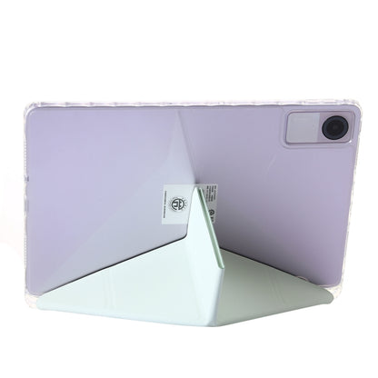 For Xiaomi Redmi Pad SE Clear Acrylic Deformation Leather Tablet Case(Green) - More Tablet Cases by PMC Jewellery | Online Shopping South Africa | PMC Jewellery