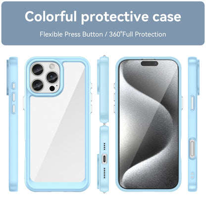 For iPhone 16 Pro Max Colorful Series Acrylic + TPU Phone Case(Blue) - iPhone 16 Pro Max Cases by PMC Jewellery | Online Shopping South Africa | PMC Jewellery | Buy Now Pay Later Mobicred