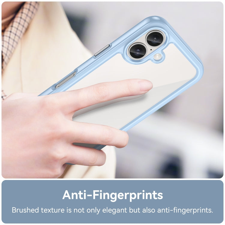 For iPhone 16 Colorful Series Acrylic + TPU Phone Case(Blue) - iPhone 16 Cases by PMC TechLife | Online Shopping South Africa | PMC TechLife | Buy Now Pay Later Mobicred