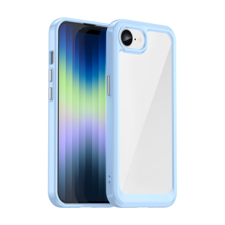 For iPhone SE 2024 Colorful Series Acrylic + TPU Phone Case(Blue) - More iPhone Cases by PMC Jewellery | Online Shopping South Africa | PMC Jewellery | Buy Now Pay Later Mobicred