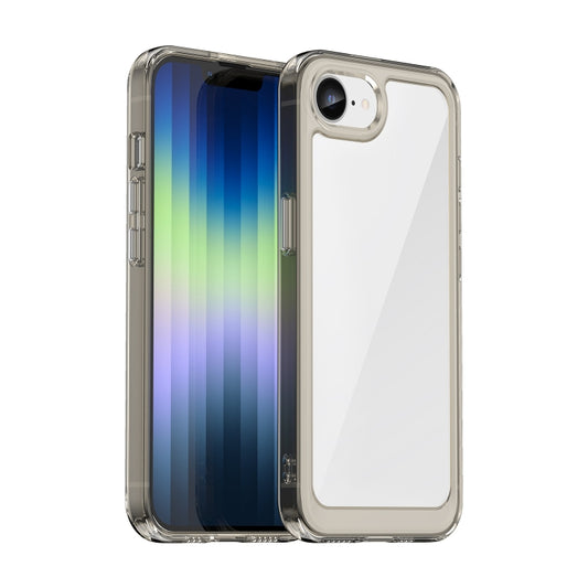 For iPhone SE 2024 Colorful Series Acrylic + TPU Phone Case(Transparent Grey) - More iPhone Cases by PMC Jewellery | Online Shopping South Africa | PMC Jewellery | Buy Now Pay Later Mobicred