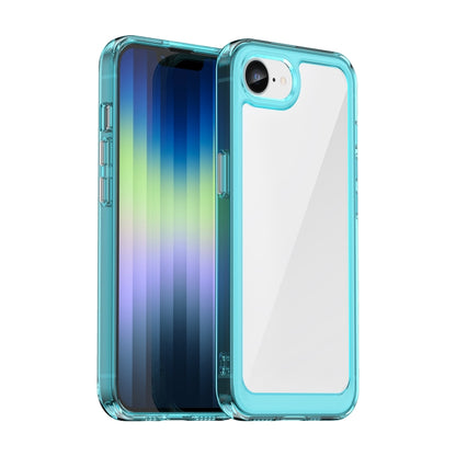 For iPhone SE 2024 Colorful Series Acrylic + TPU Phone Case(Transparent Blue) - More iPhone Cases by PMC Jewellery | Online Shopping South Africa | PMC Jewellery | Buy Now Pay Later Mobicred