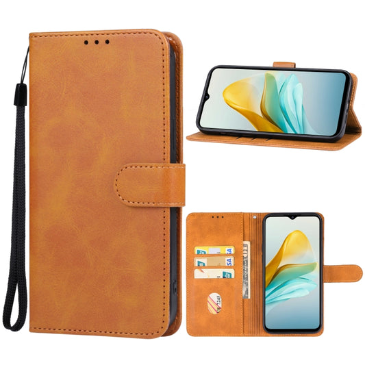 For ZTE Blade A53 Pro Leather Phone Case(Brown) - ZTE Cases by PMC Jewellery | Online Shopping South Africa | PMC Jewellery | Buy Now Pay Later Mobicred