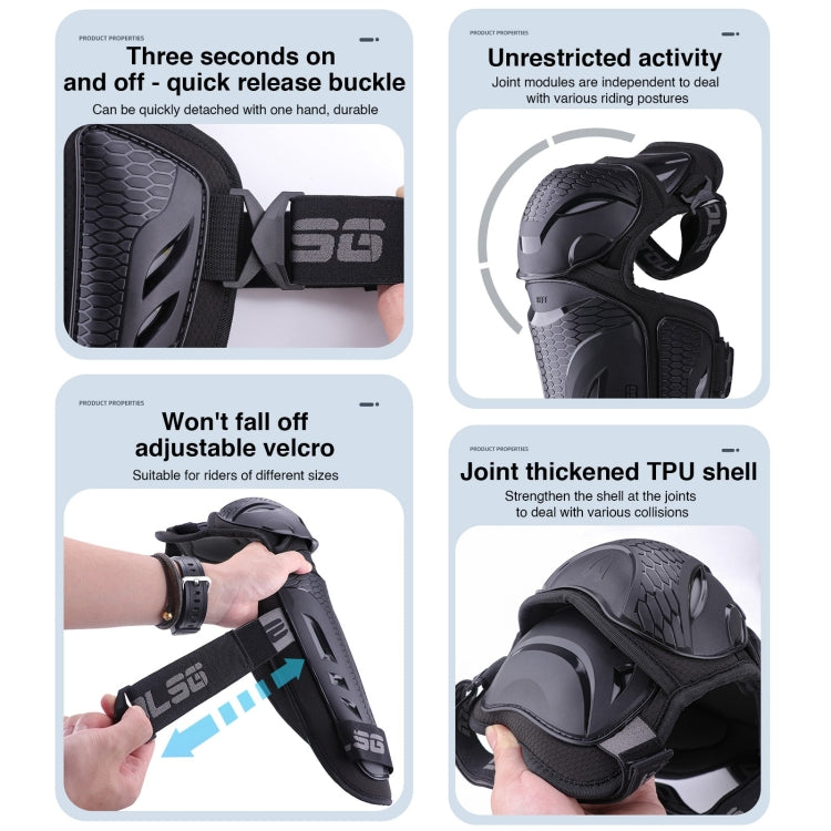 2 in 1 Knee Pads Motolsg Motorcycle Bicycle Riding Protective Gear - Protective Gear by PMC TechLife | Online Shopping South Africa | PMC TechLife | Buy Now Pay Later Mobicred
