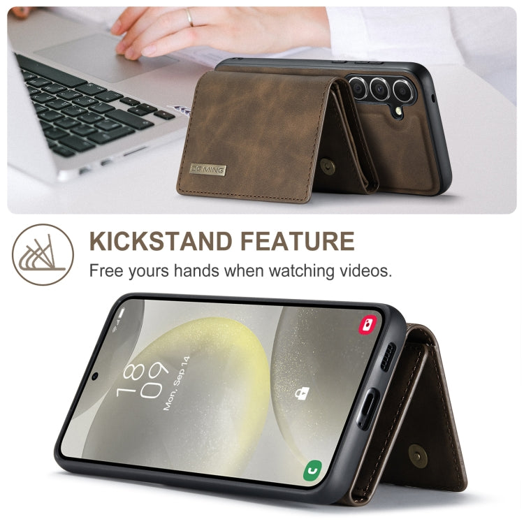 For Samsung Galaxy S24 5G DG.MING M1 Series 3-Fold Multi Card Wallet + Magnetic Phone Case(Coffee) - Galaxy S24 5G Cases by DG.MING | Online Shopping South Africa | PMC Jewellery | Buy Now Pay Later Mobicred