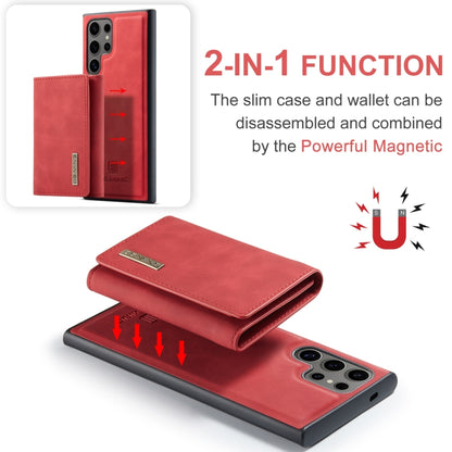 For Samsung Galaxy S24 Ultra 5G DG.MING M1 Series 3-Fold Multi Card Wallet + Magnetic Phone Case(Red) - Galaxy S24 Ultra 5G Cases by DG.MING | Online Shopping South Africa | PMC Jewellery | Buy Now Pay Later Mobicred