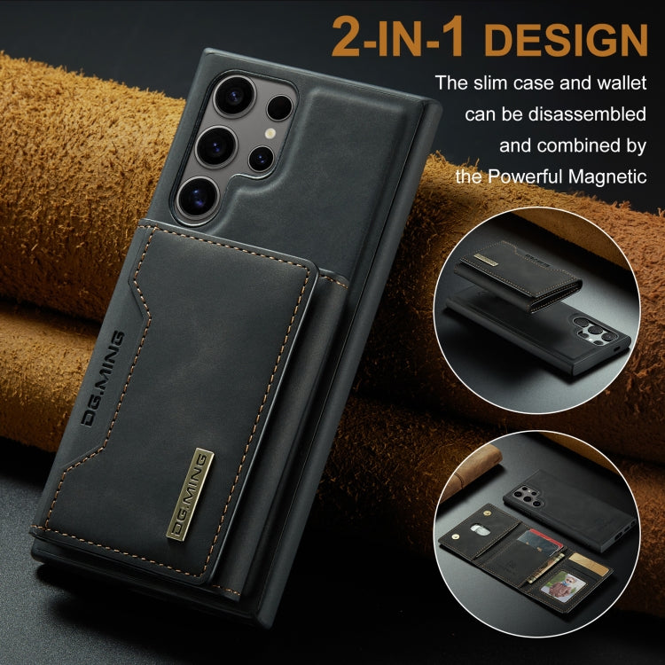 For Samsung Galaxy S24 Ultra 5G DG.MING M2 Series 3-Fold Multi Card Bag + Magnetic Phone Case(Black) - Galaxy S24 Ultra 5G Cases by DG.MING | Online Shopping South Africa | PMC Jewellery | Buy Now Pay Later Mobicred