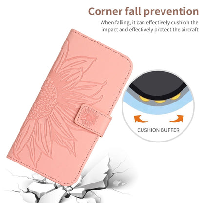 For Xiaomi 14 Ultra Skin Feel Sun Flower Embossed Flip Leather Phone Case with Lanyard(Pink) - 14 Ultra Cases by PMC Jewellery | Online Shopping South Africa | PMC Jewellery | Buy Now Pay Later Mobicred