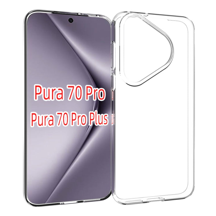 For Huawei Pura 70 Pro / 70 Pro+ Waterproof Texture TPU Phone Case(Transparent) - Huawei Cases by PMC Jewellery | Online Shopping South Africa | PMC Jewellery | Buy Now Pay Later Mobicred