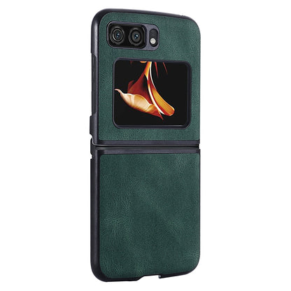 For Motorola Razr 2022 Classic Leather + PC Phone Case(Green) - Motorola Cases by PMC Jewellery | Online Shopping South Africa | PMC Jewellery | Buy Now Pay Later Mobicred