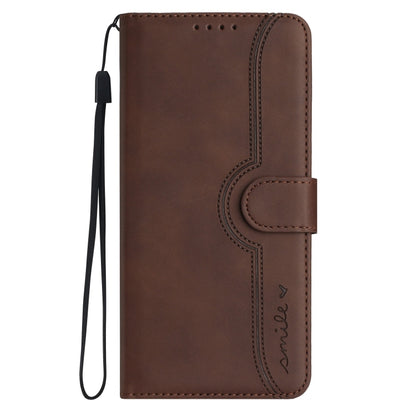 For Xiaomi 14 Pro Heart Pattern Skin Feel Leather Phone Case(Brown) - 14 Pro Cases by PMC Jewellery | Online Shopping South Africa | PMC Jewellery | Buy Now Pay Later Mobicred