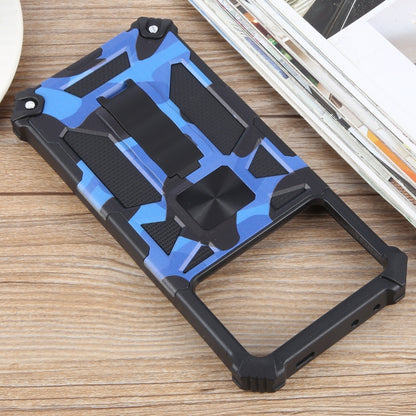 For Xiaomi Poco X6 Pro 5G Camouflage Armor Kickstand TPU + PC Magnetic Phone Case(Dark Blue) - Xiaomi Cases by PMC Jewellery | Online Shopping South Africa | PMC Jewellery | Buy Now Pay Later Mobicred