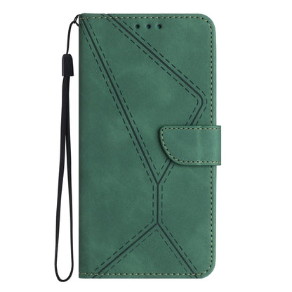 For Motorola Moto G Play 5G 2024 Stitching Embossed Leather Phone Case(Green) - Motorola Cases by PMC Jewellery | Online Shopping South Africa | PMC Jewellery | Buy Now Pay Later Mobicred