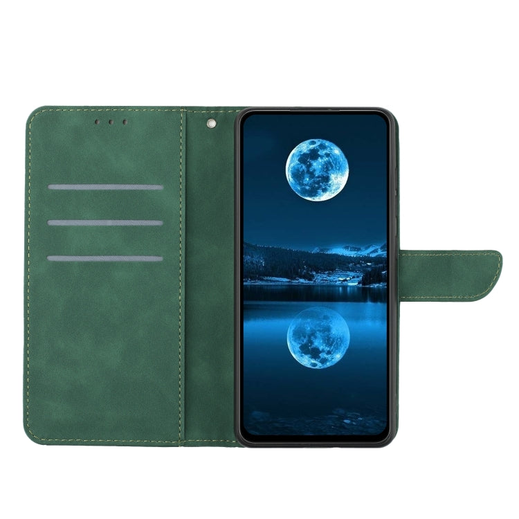 For Motorola Moto G Play 5G 2024 Stitching Embossed Leather Phone Case(Green) - Motorola Cases by PMC Jewellery | Online Shopping South Africa | PMC Jewellery | Buy Now Pay Later Mobicred